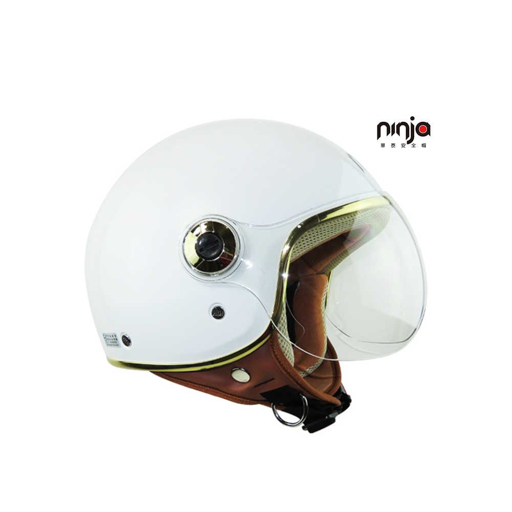 KK 華泰 K808A 金緻風飛行帽 白