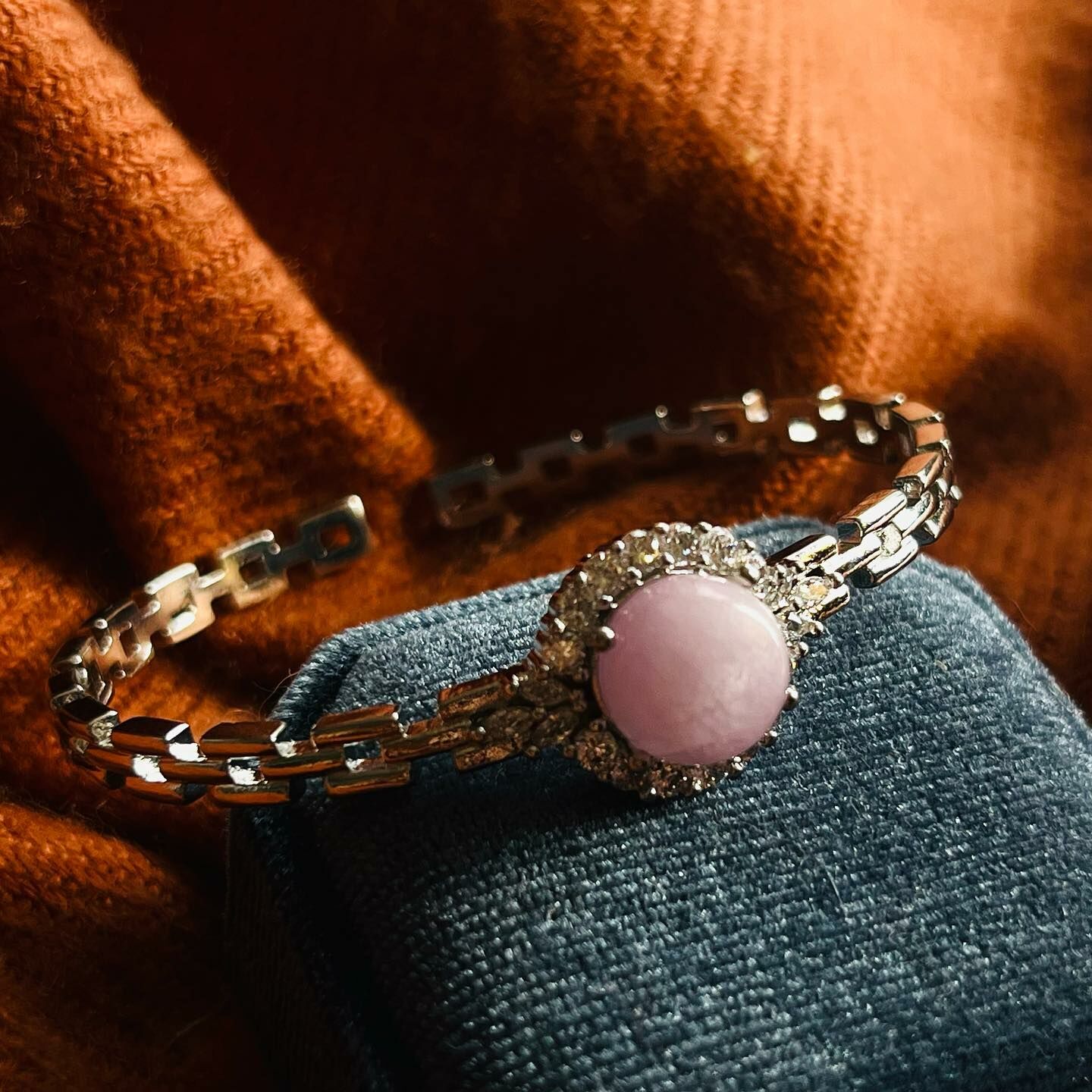 [原石] 紫鋰輝 水晶手環 水晶手鐲 金屬手環