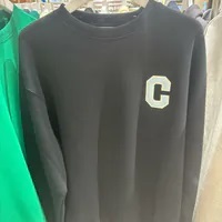 [S] COVERNAT C LOGO CREWNECK SWEATSHIRT,BLACK, CO2401CR01BK (SCN84)