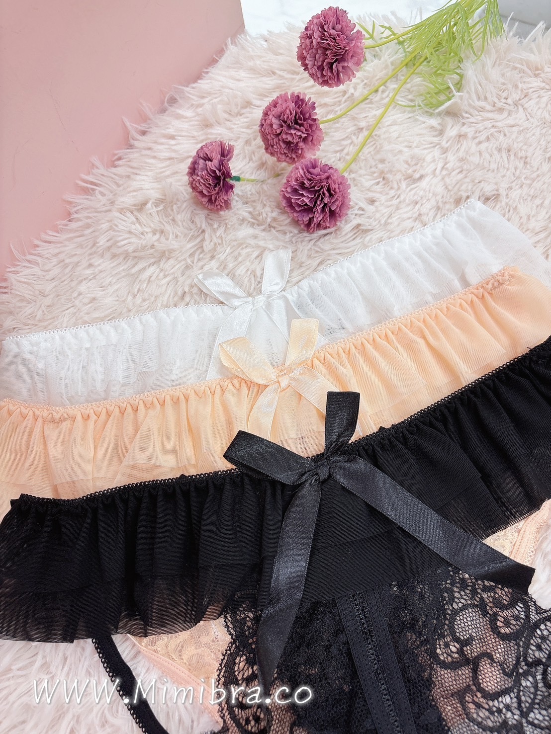 木耳花邊蝴蝶結內褲