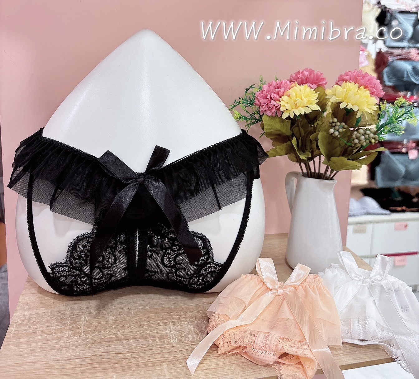 木耳花邊蝴蝶結內褲