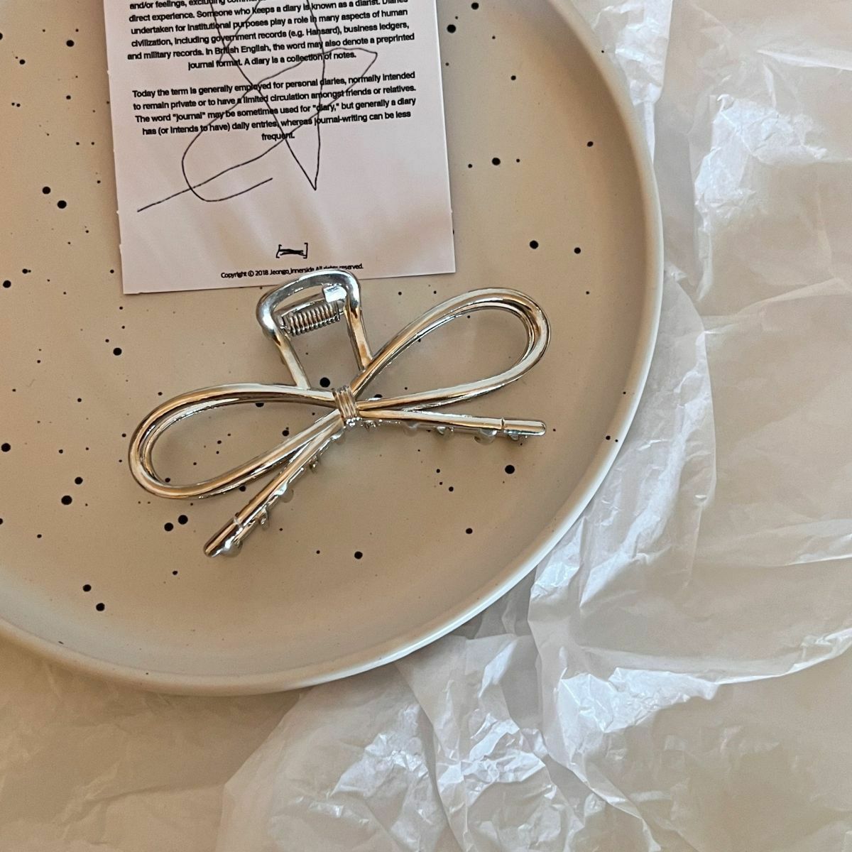 《4517》超仙~韓系金屬簍空蝴蝶結髮夾