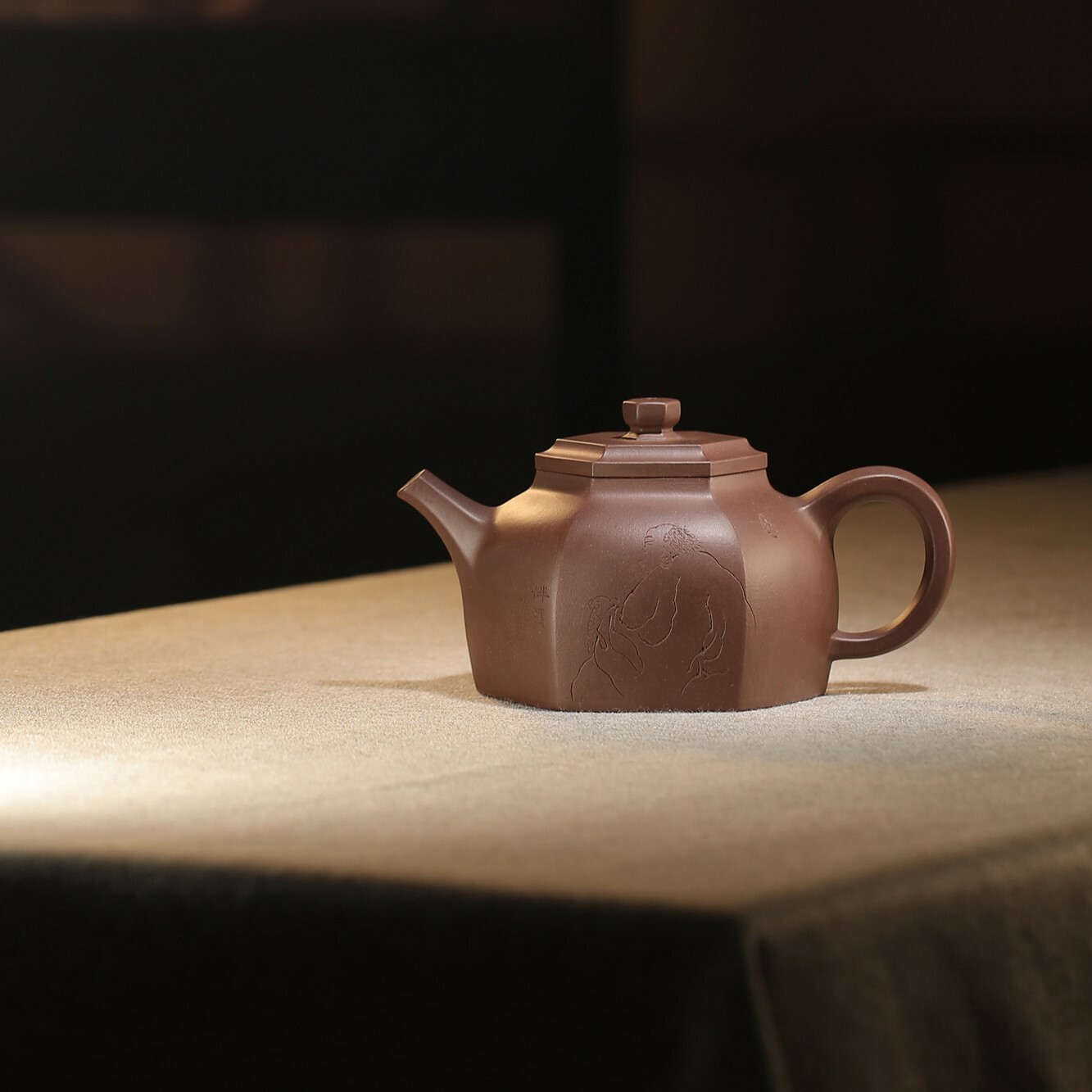 紫泥│禪六方│董慧│國家級助理工藝美術師│小壺仙紫砂壺