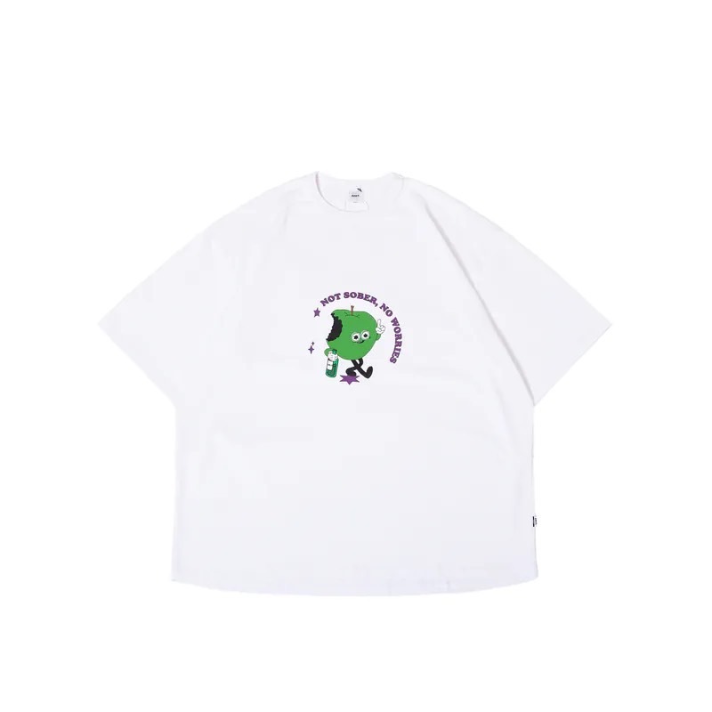ANST APPLE-DRUNK & CAREFREE TEE AD15.L