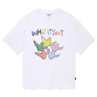 [S] MARK GONZALES WHAT IT ISN'T ANGEL ASSEMBLE GRAPHIC SHORT SLEEVE T-SHIRT,WHITE, MG2402ST23-WH (SMG37)