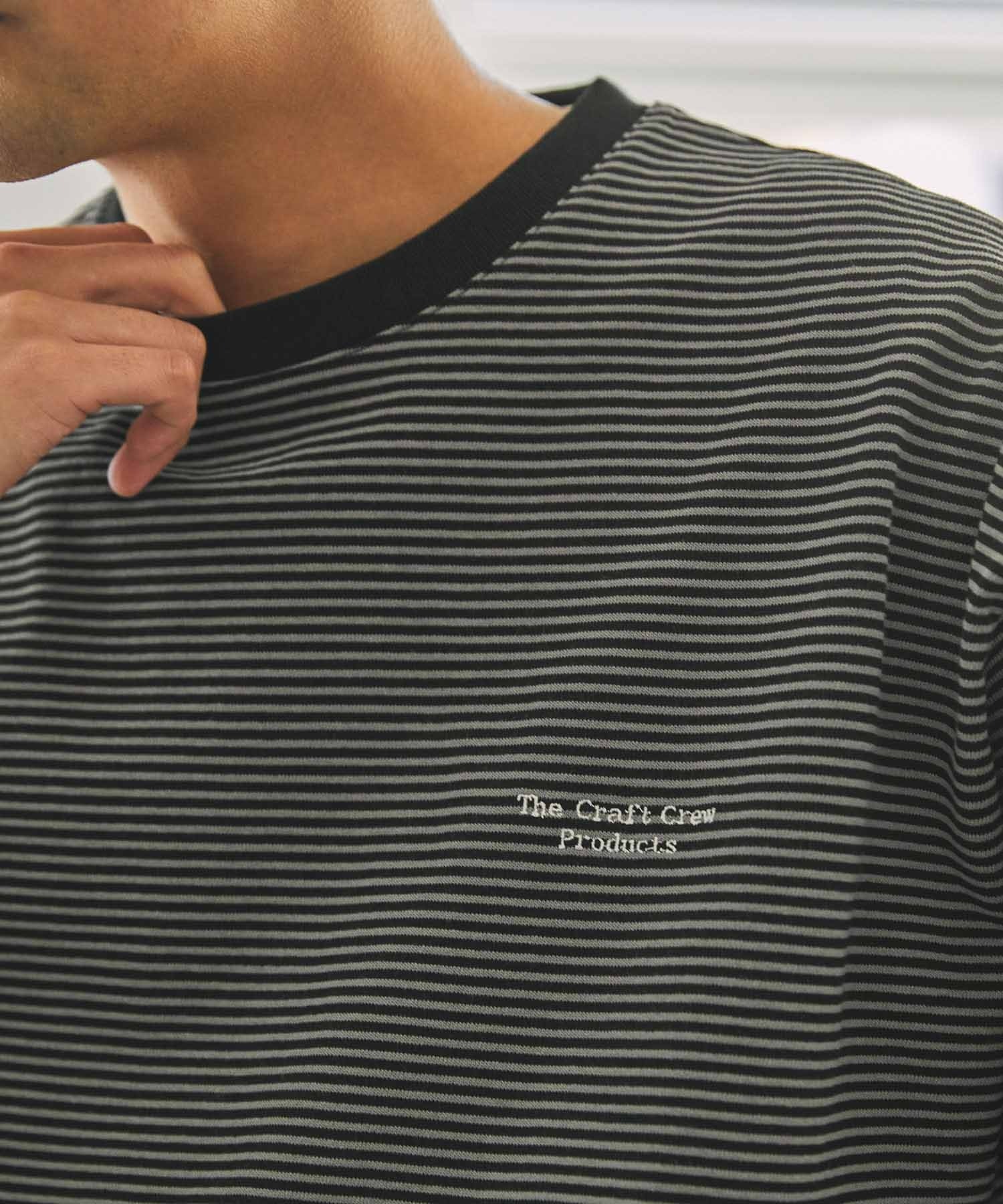日本 The Craft Crew Products Functional Fabric Striped T-Shirt [CCPsc879]