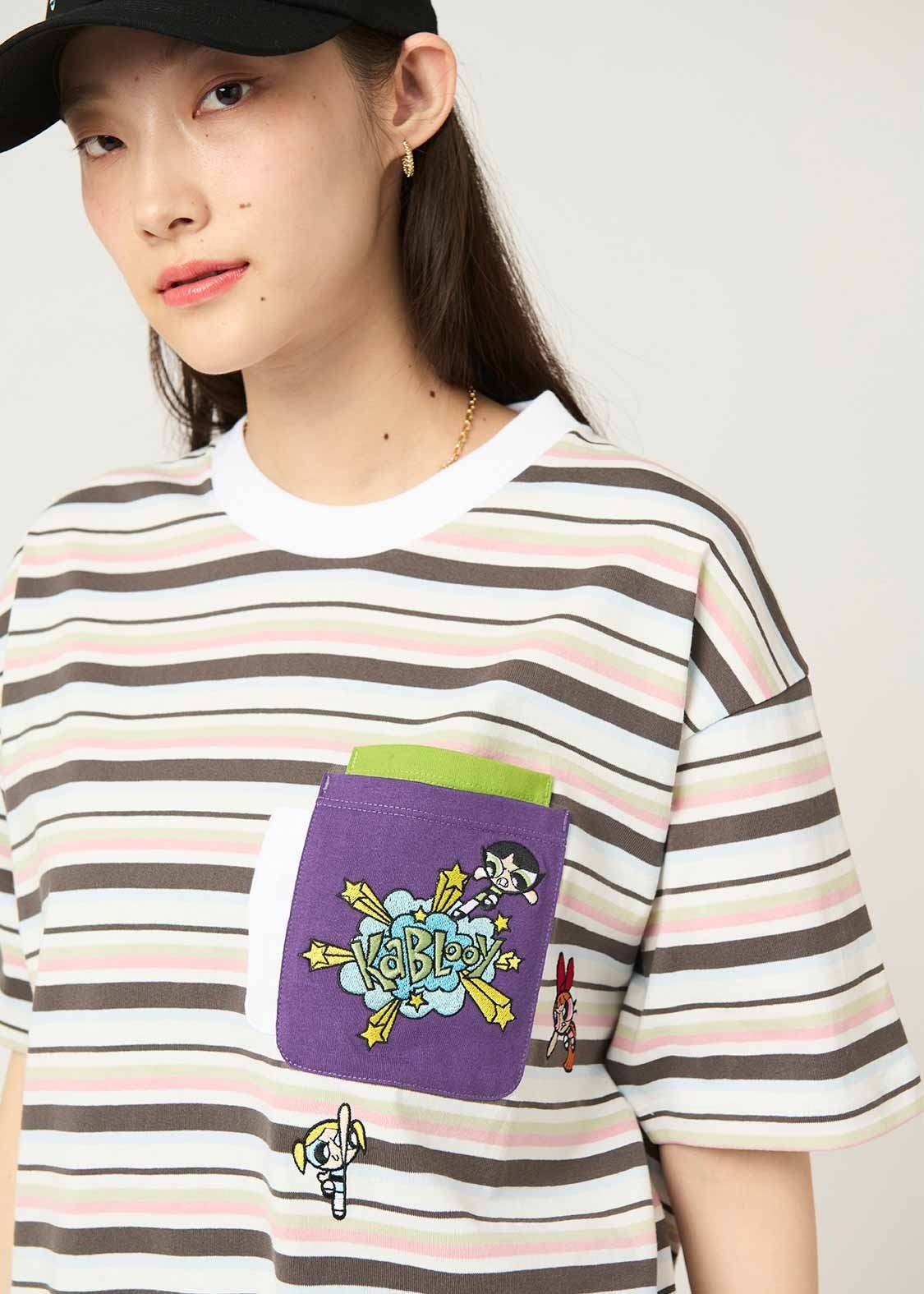 預購 - DTSG x PG 拼色pocket間條top