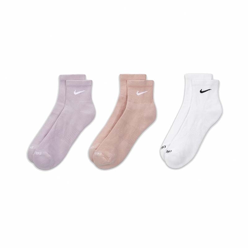 Nike Everyday 襪子 男女款 粉 紫 白 緩震 三雙一入 襪子 三色 SX6890-990 [台灣現貨]