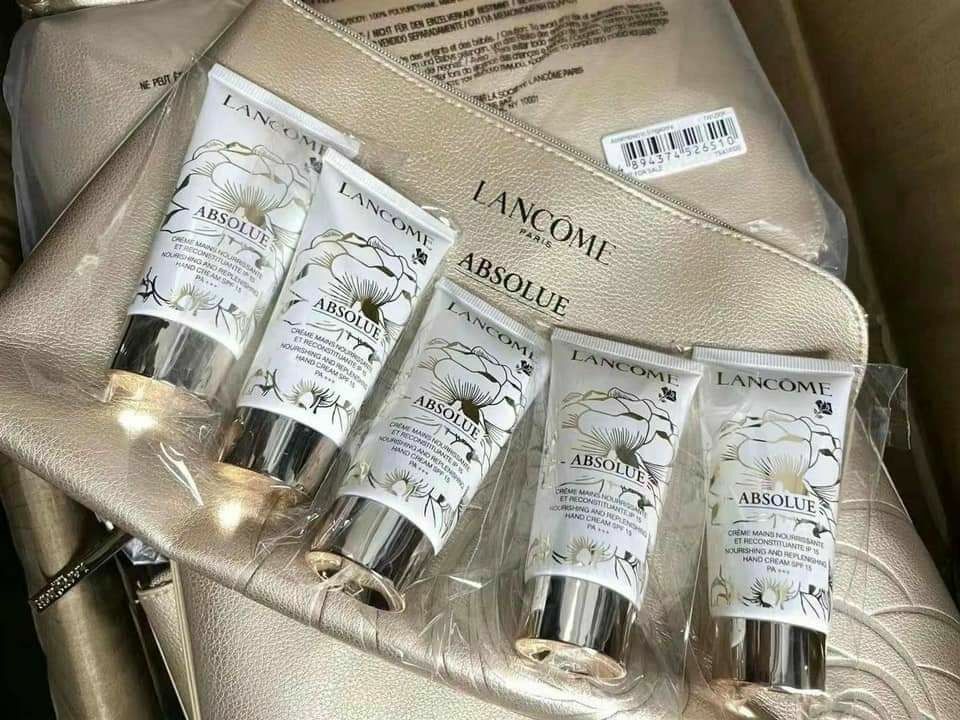 Lancome 蘭蔻菁純護手霜五件套連化妝袋(30ml*5支)