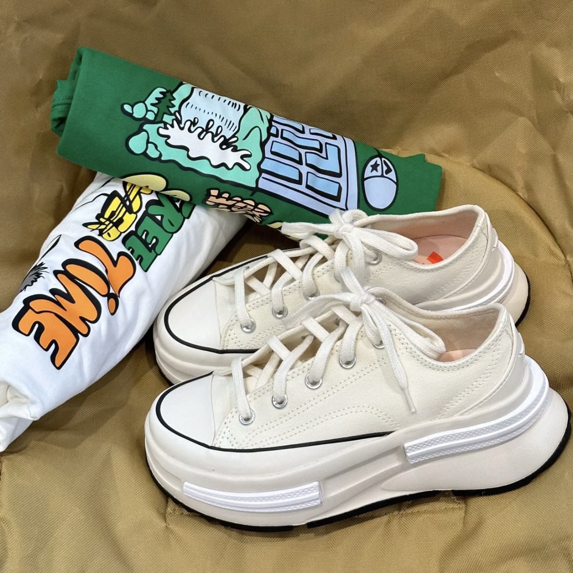 Converse Run Star Legacy CX 米白 厚底 增高 帆布鞋 低筒 休閒鞋