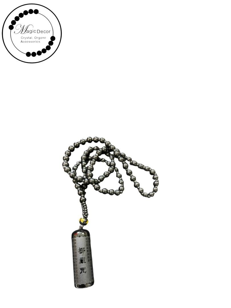 250809 - C72 黑曜石雕刻楞嚴經頸鏈