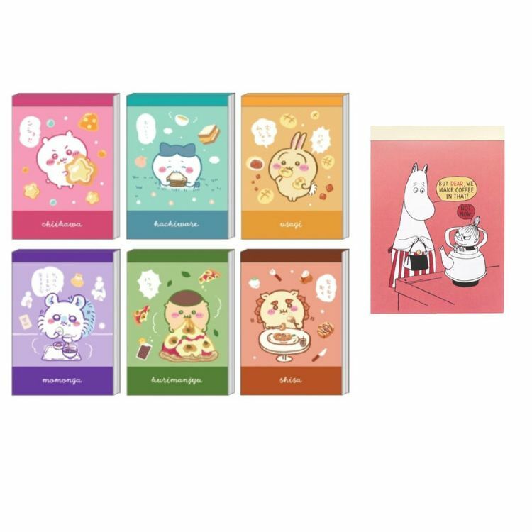 [文儀用品] Sun-Star  吉伊卡哇 Chiikawa, 姆明 小美 Moomin 迷你便條本