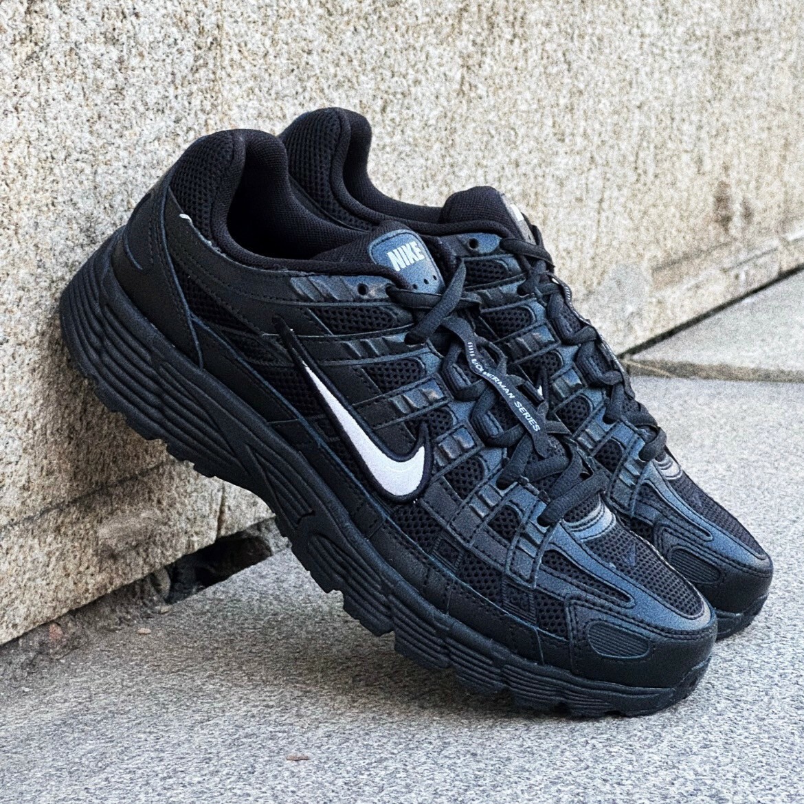 Nike P-6000 Black White 黑底白勾 全黑 黑魂 復古 Y2K 運動鞋 慢跑鞋