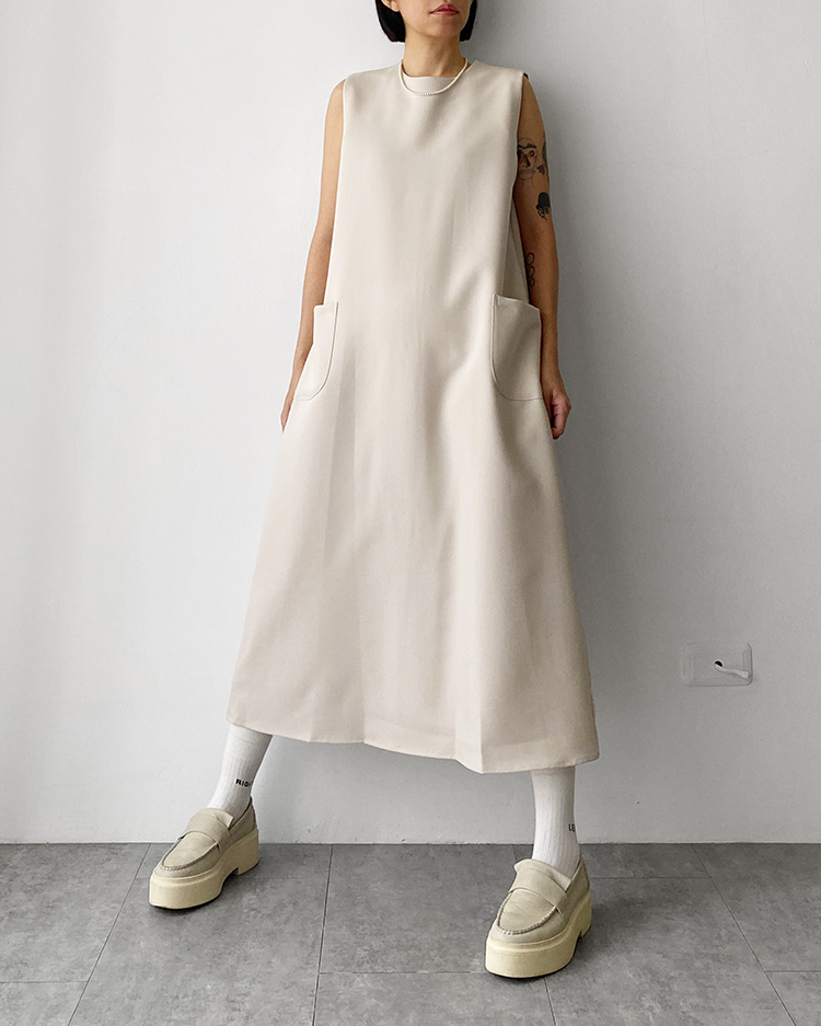 MFD-2574 口袋背心洋裝 ᴄʀᴇᴀᴍ