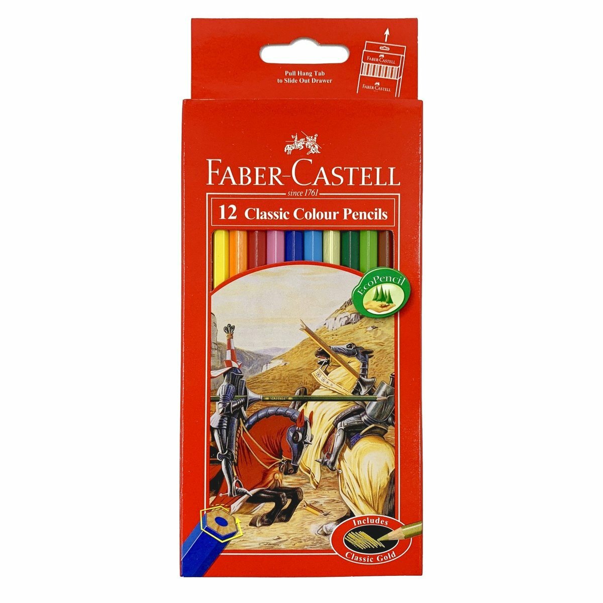 輝栢嘉 - 德國FABER經典油性彩色木顏色鉛筆 12色 (紙盒裝) #115852《贈送#3007 A5圖畫簿1本》