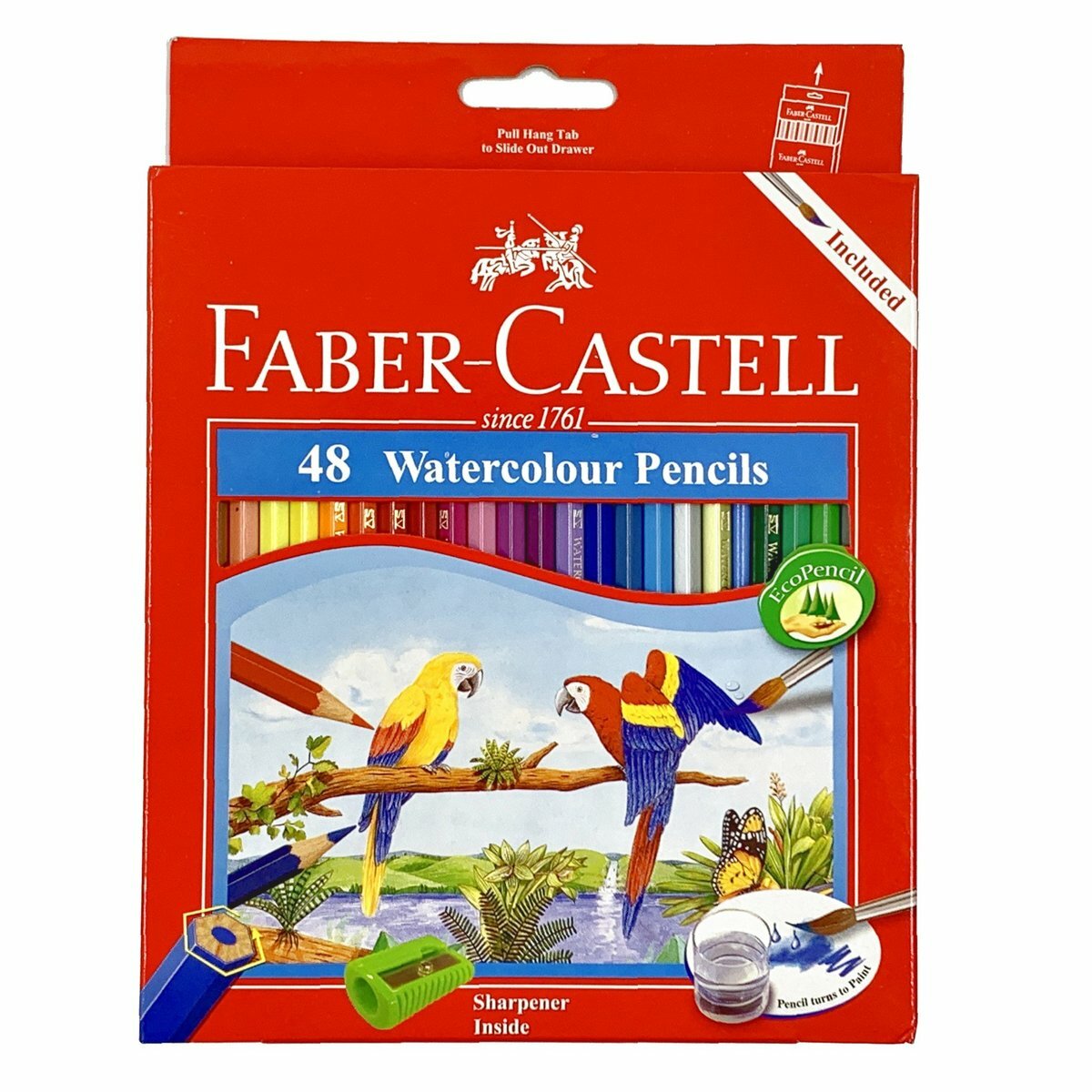 輝栢嘉 - 德國FABER水溶性彩色木顏色鉛筆 48色 (紙盒裝) #114468《贈送#3003 A3大圖畫簿1本》
