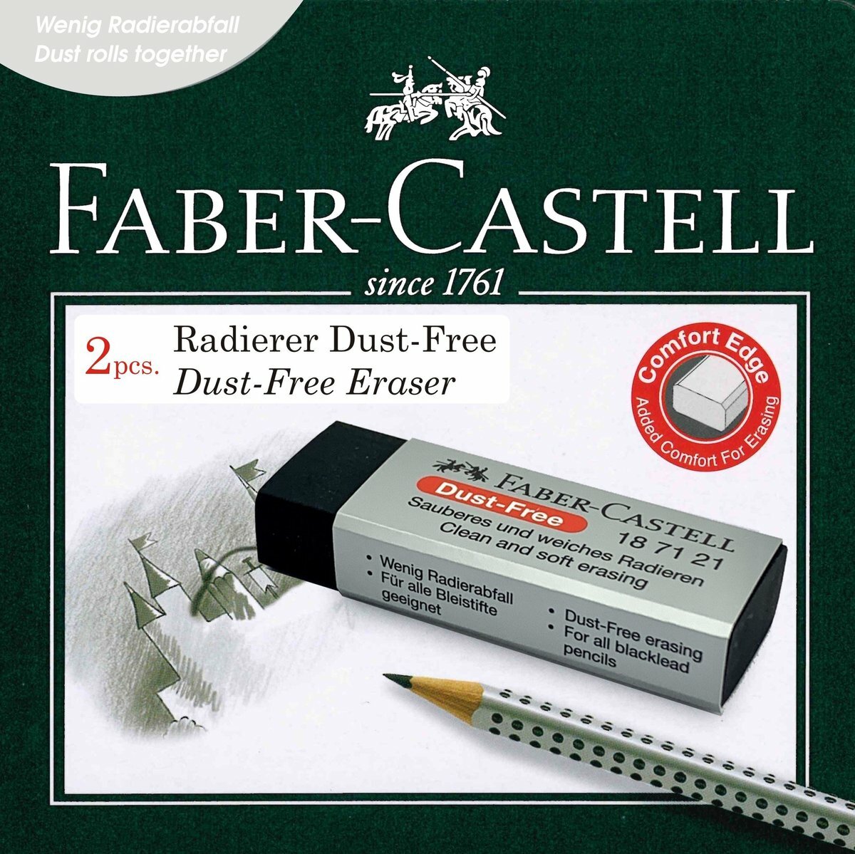 輝栢嘉 - 德國FABER 187121 無塵大擦膠 (2粒) 黑色