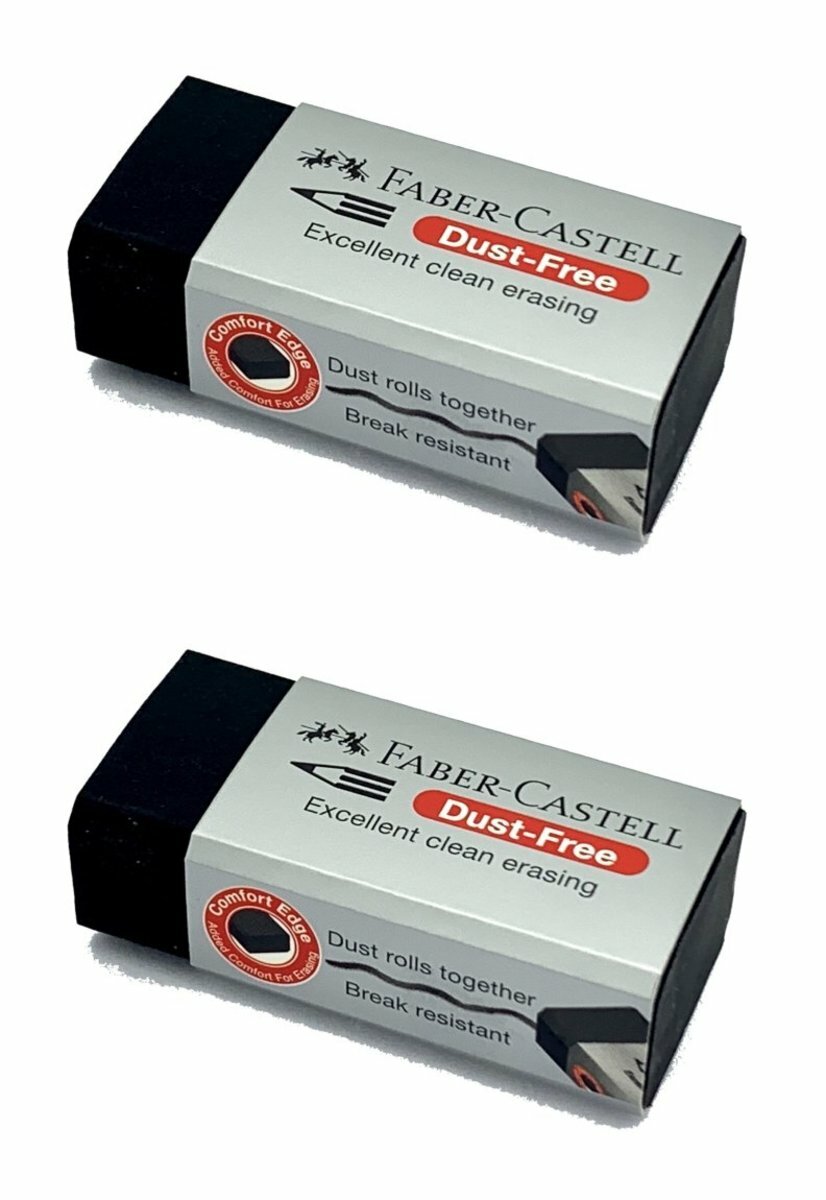 輝栢嘉 - 德國FABER 無塵小擦膠 (2粒) 黑色 #187171