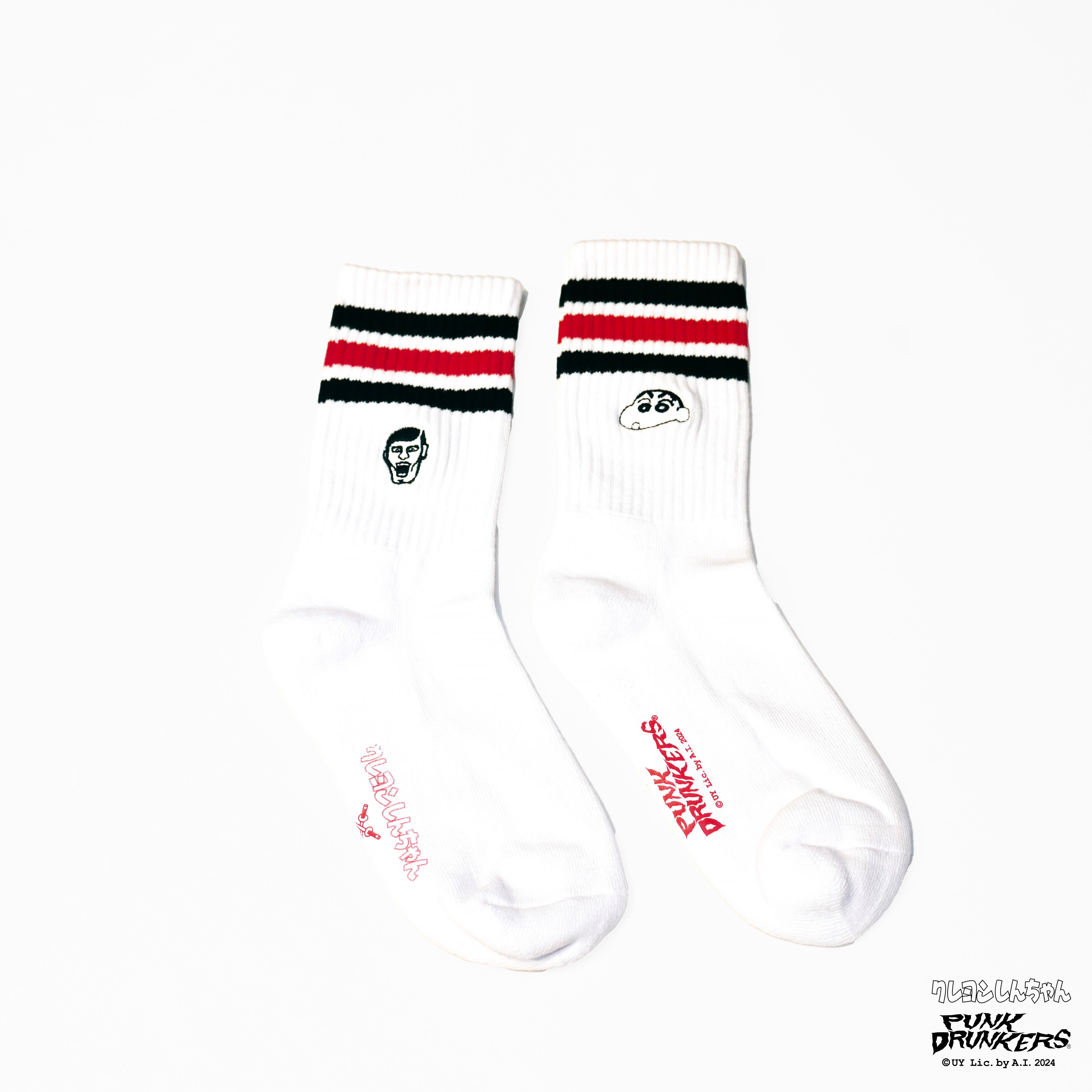 Punk Drunkers x Crayon Shinchan - Exclusive Graphic Embroidery Socks