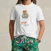 [S] PRL LAUREN BEAR CLASSIC T-SHIRT,WHITE, 710854497032-WHITE [FINAL SALE] (SRL163)