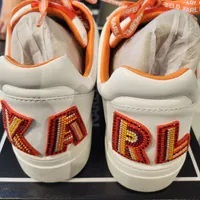 [S] KARL LAGERFELD CALICO PATCH MULTI KARL SNEAKER,BRT WHT/APRCT, KL241440-HFV (SKL1083)