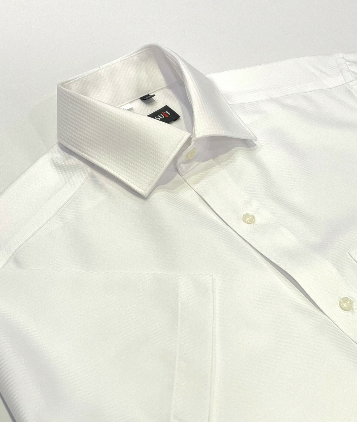 白色斜紋男短袖襯衫02