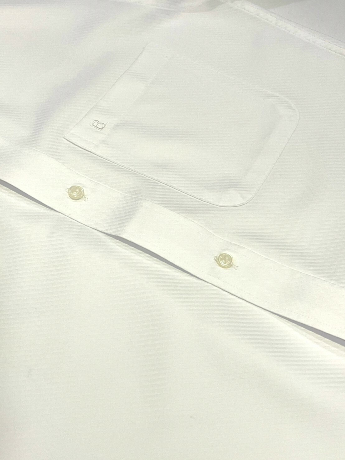 白色斜紋男短袖襯衫03