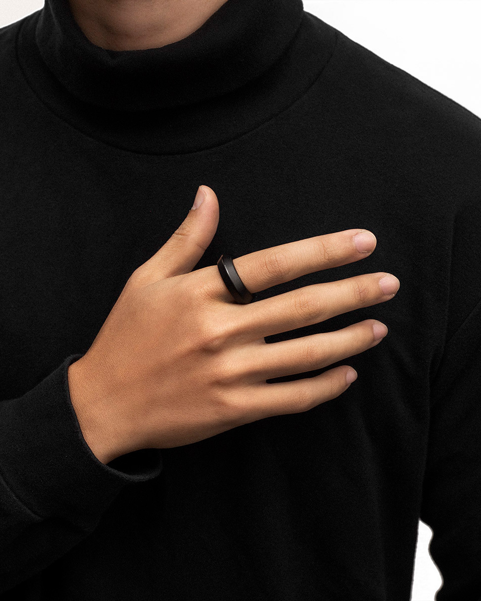 RECOVERY 刀刃鋼戒 (霧黑)