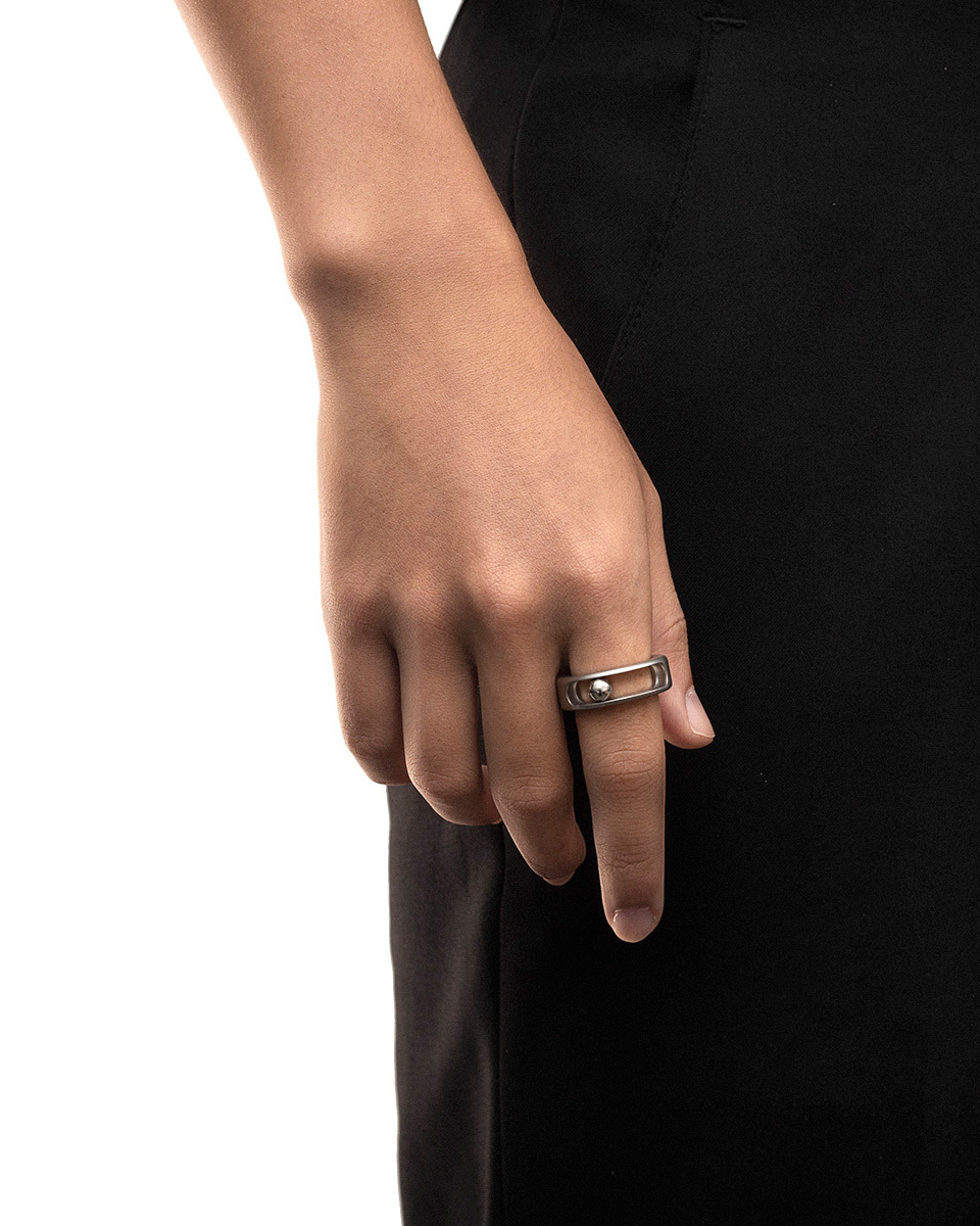 RECOVERY 滾石戒指-鋼珠 (霧銀色)