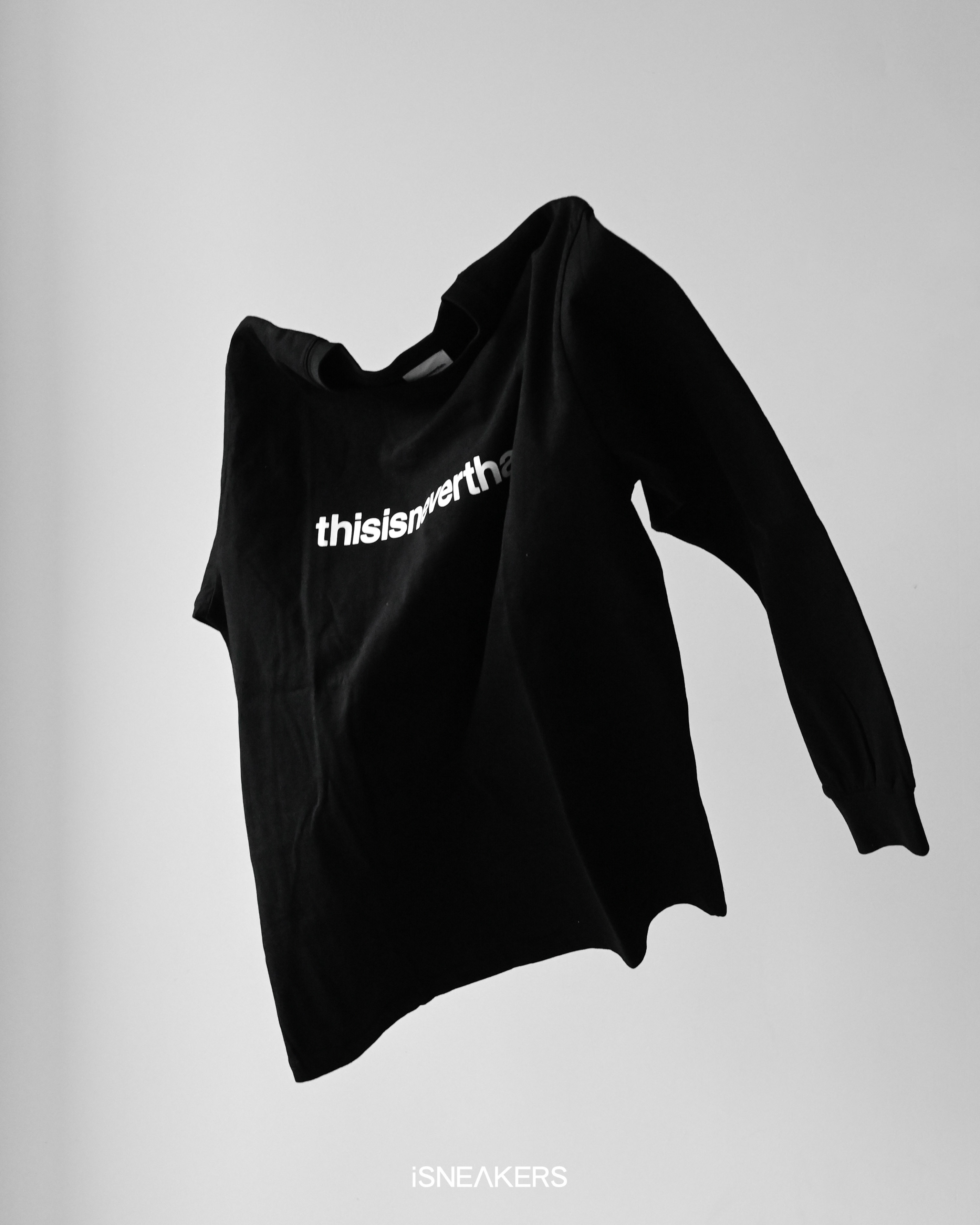 iSNEAKERS｜thisisneverthat Logo L/S Tee 黑 白