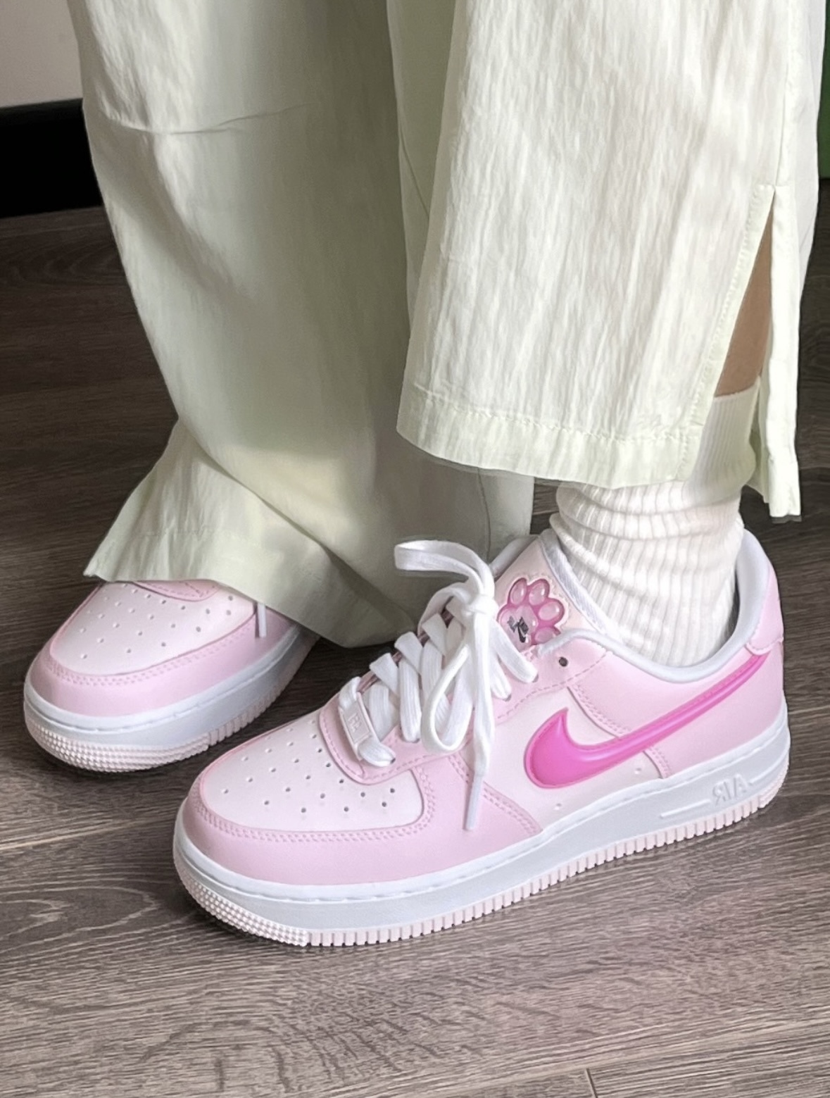 Nike Air Force 1 粉色小貓 貓爪 粉色 皮革 女款 HM3696-661/預購