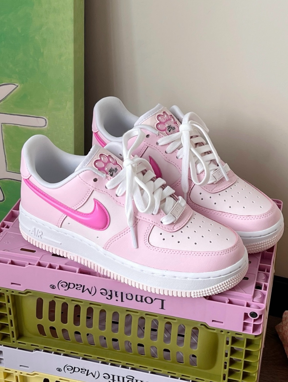 Nike Air Force 1 粉色小貓 貓爪 粉色 皮革 女款 HM3696-661/預購