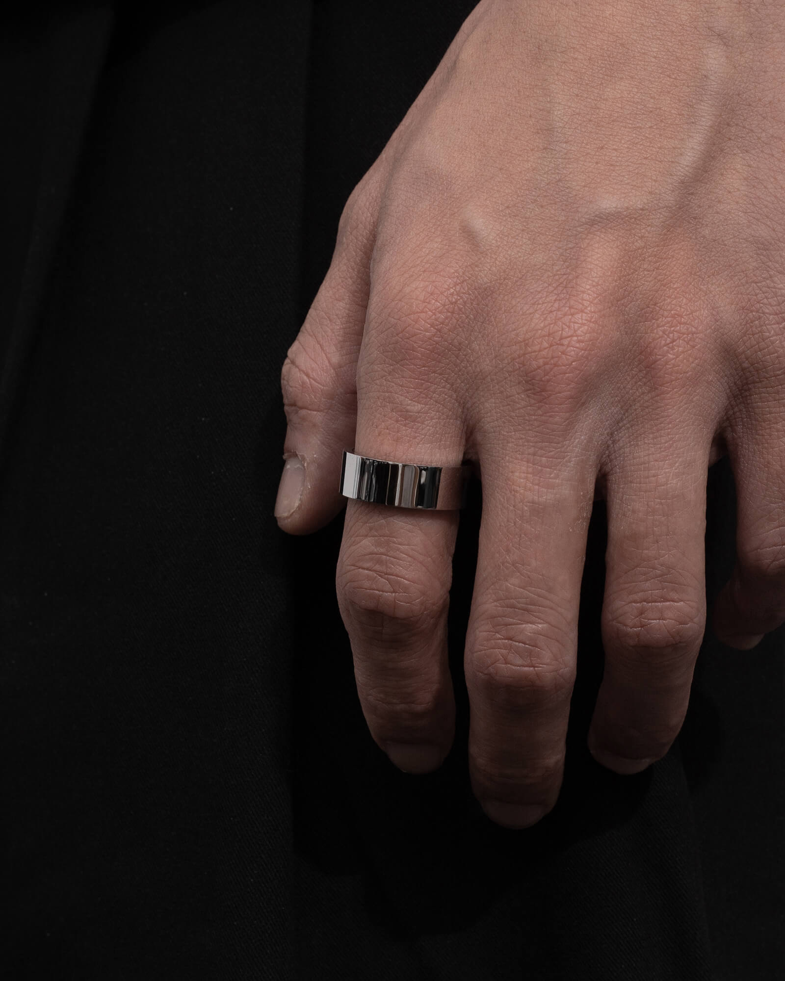 RECOVERY 基本77MM平面戒指 (亮銀)