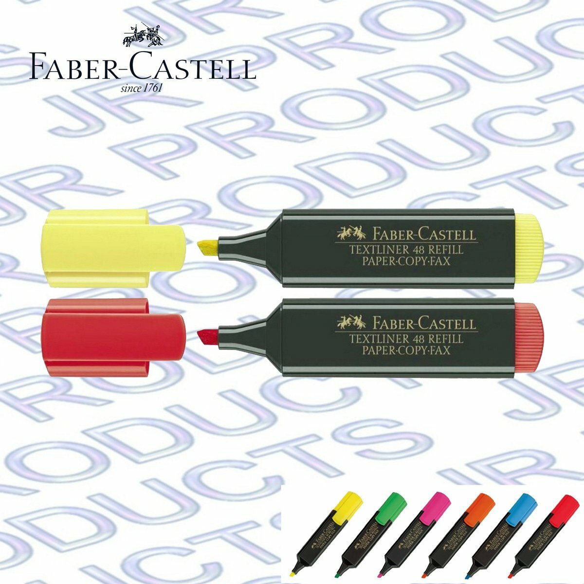 輝栢嘉 - 德國FABER TL1548 經典粗桿螢光筆 - 2支