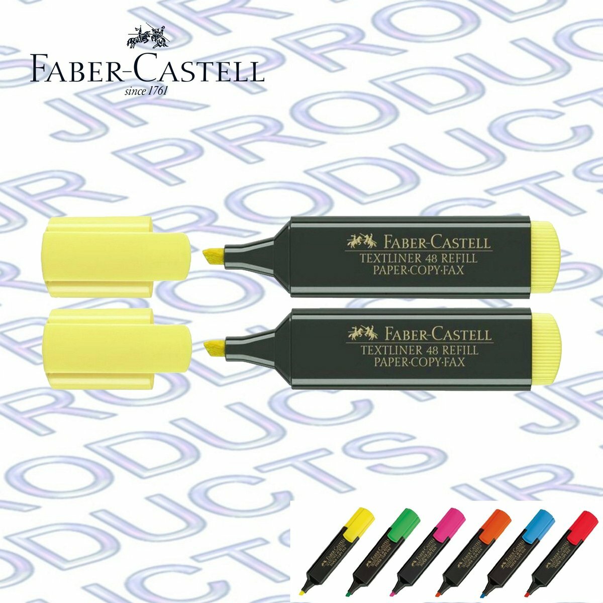 輝栢嘉 - 德國FABER TL1548 經典粗桿螢光筆  - 2 支