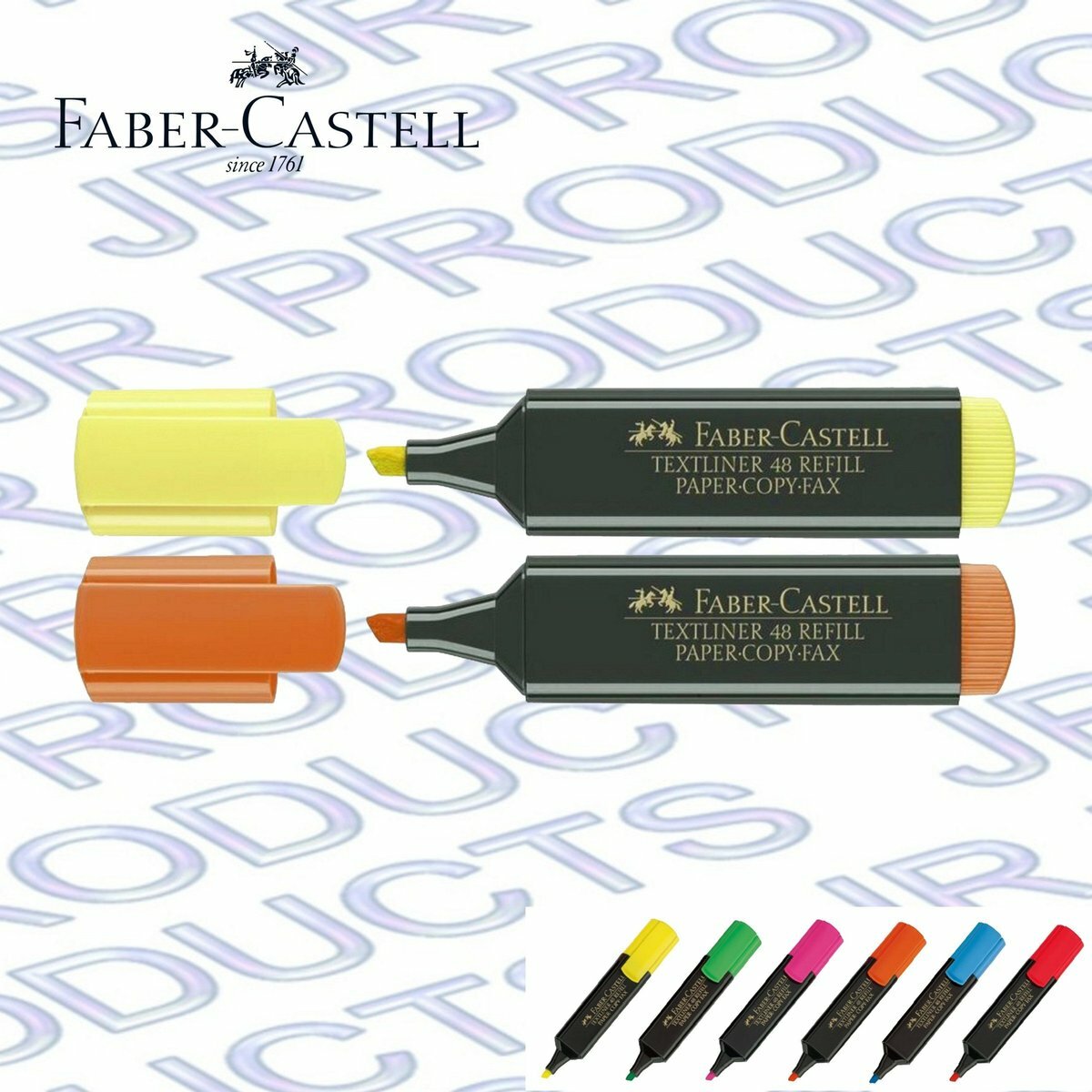 輝栢嘉 - 德國FABER TL1548 經典粗桿螢光筆  - 2支