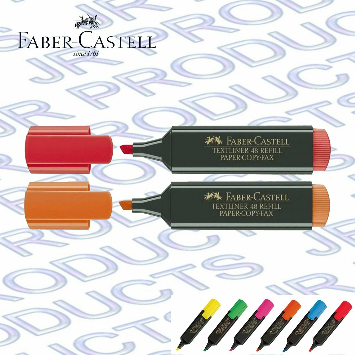 輝栢嘉 - 德國FABER TL1548 經典粗桿螢光筆 - 2支