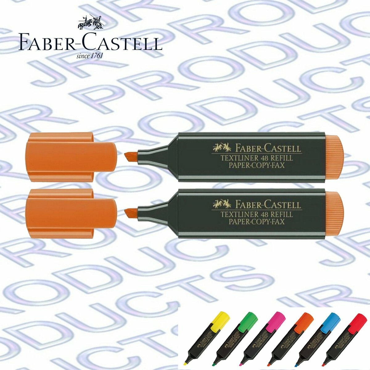 輝栢嘉 - 德國FABER TL1548 經典粗桿螢光筆  - 2支