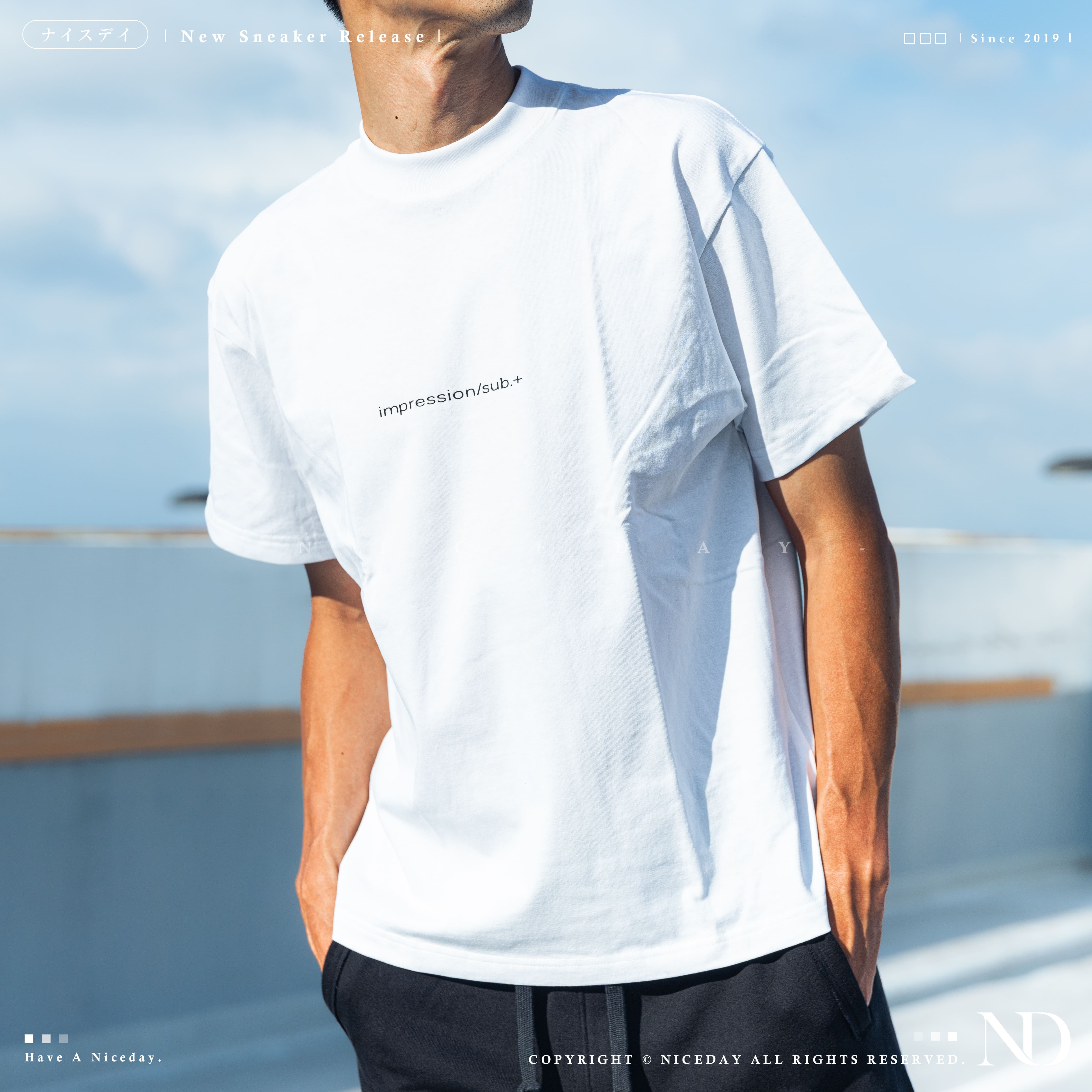 NICEDAY 現貨 服飾 IMPRESSION SUB+ 上衣 T恤 休閒 三色 寬鬆 美式