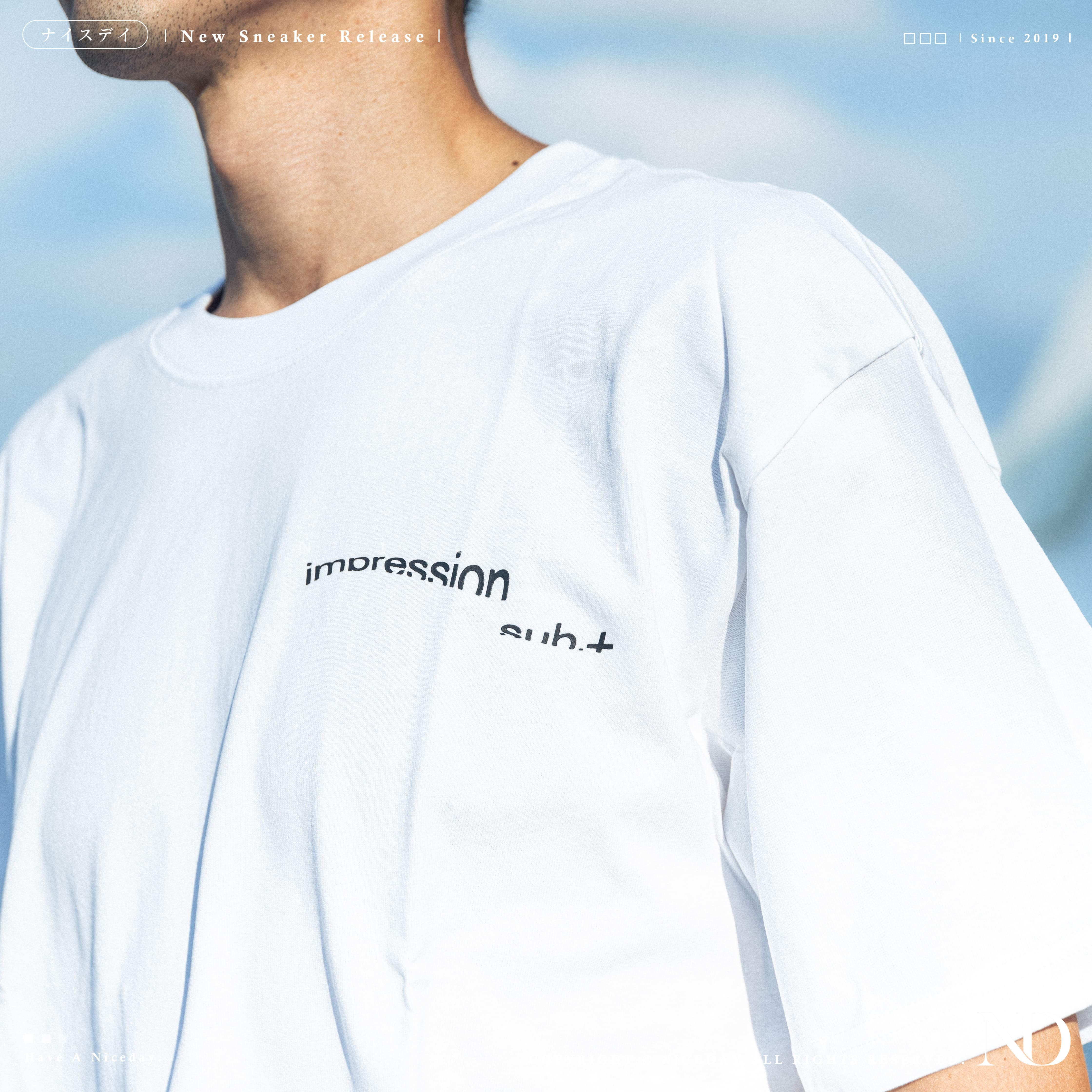 NICEDAY 現貨 服飾 IMPRESSION SUB+ 上衣 T恤 休閒 三色 寬鬆 美式 裁切LOGO