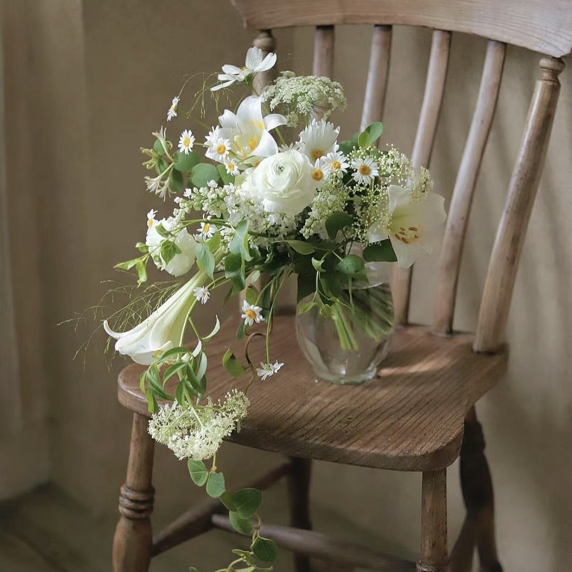 韓式水滴鮮花捧花