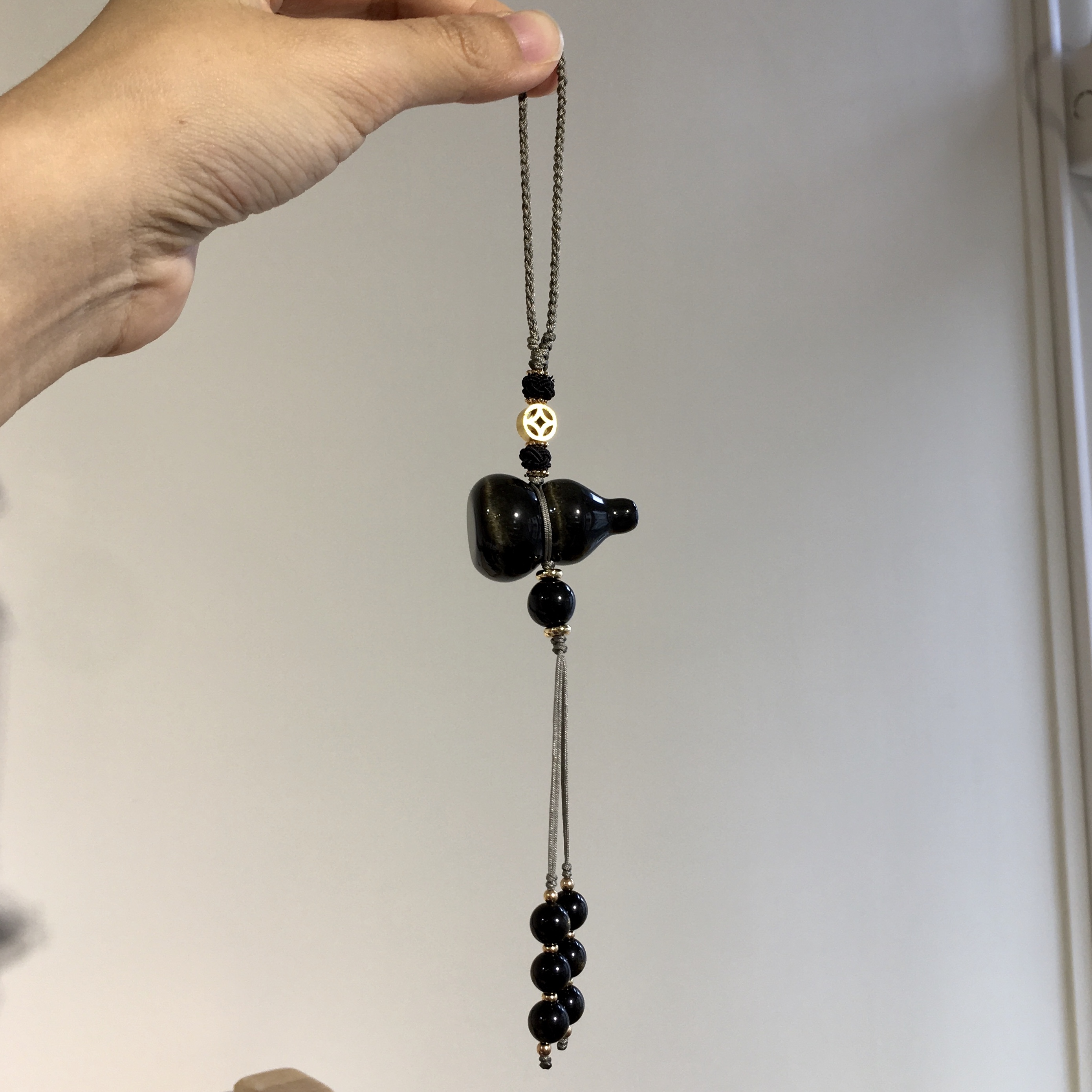 Handmade - 金曜石葫蘆編織吊墜