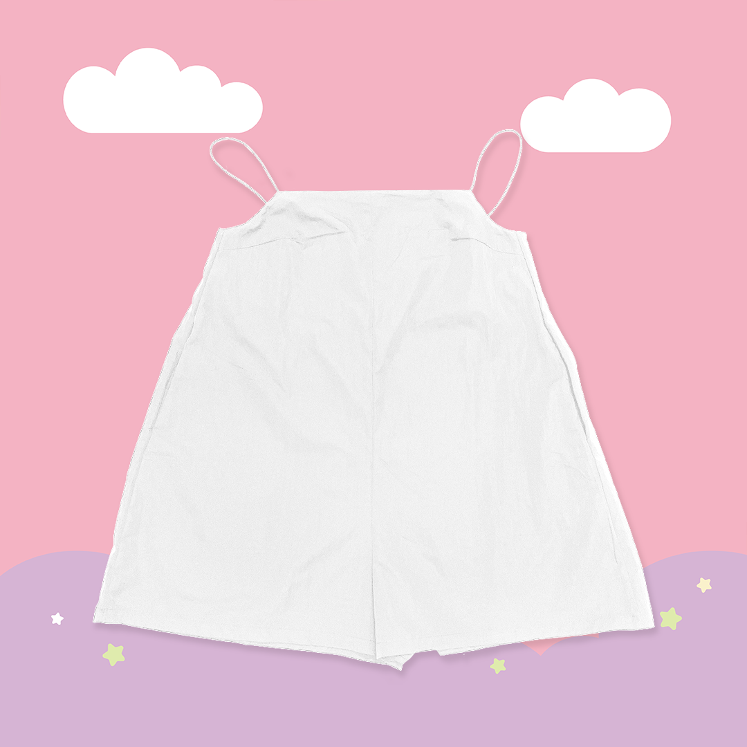 こ♡こ 素面細肩吊帶連身褲