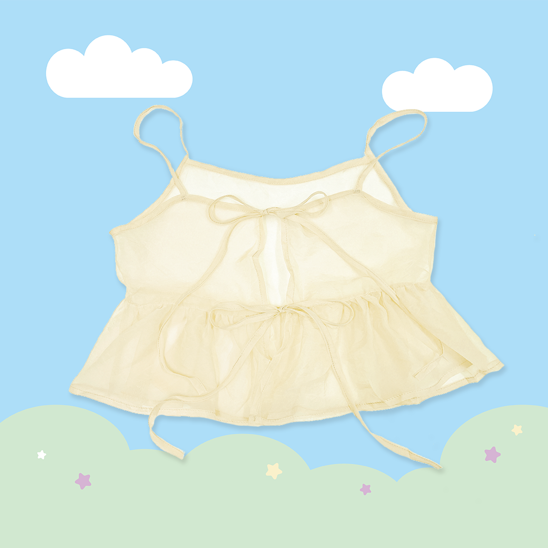 こ♡こ 疊穿外搭微透網紗透膚背心