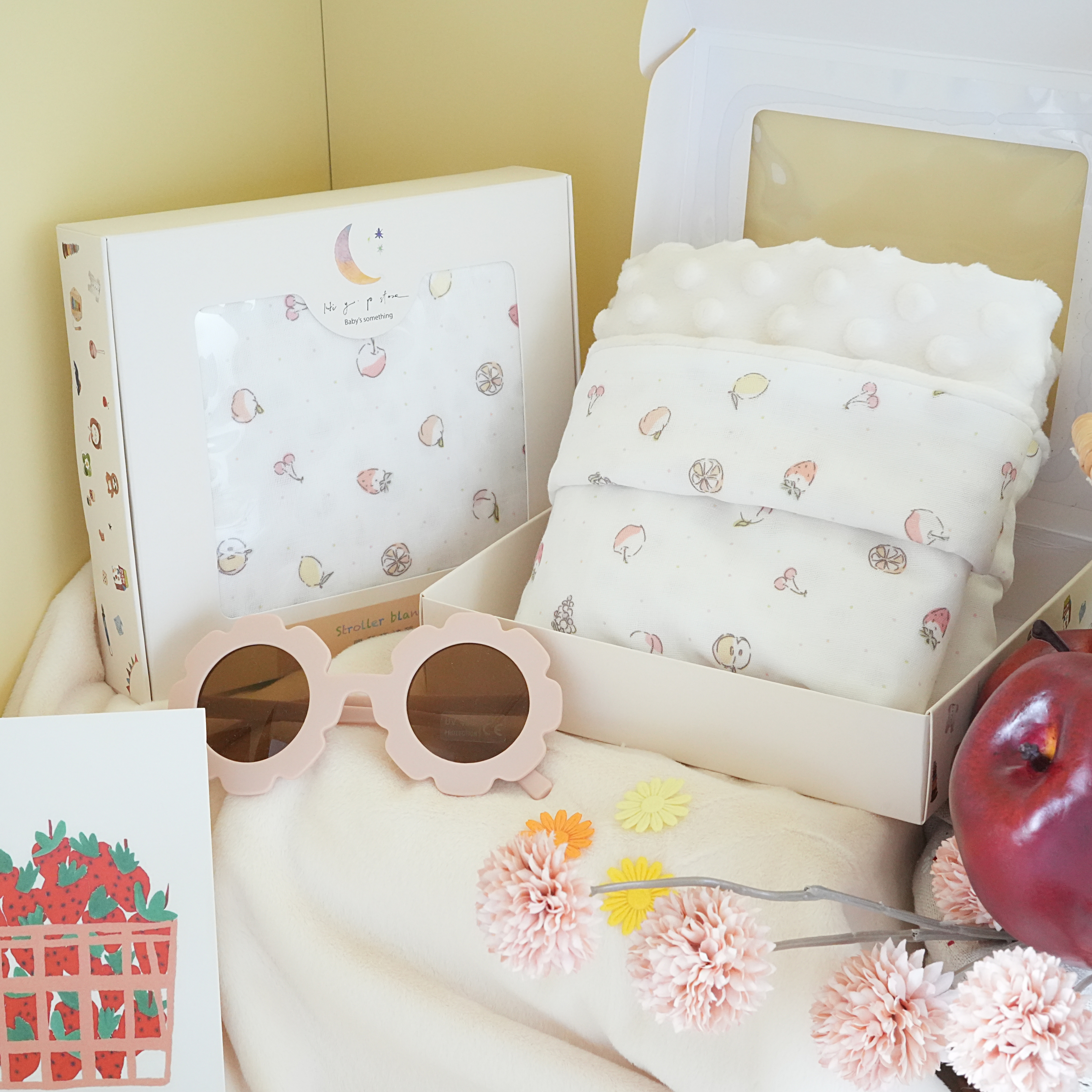 Hi Y.P store-嬰兒車蓋毯-獨家設計款-水果甜心