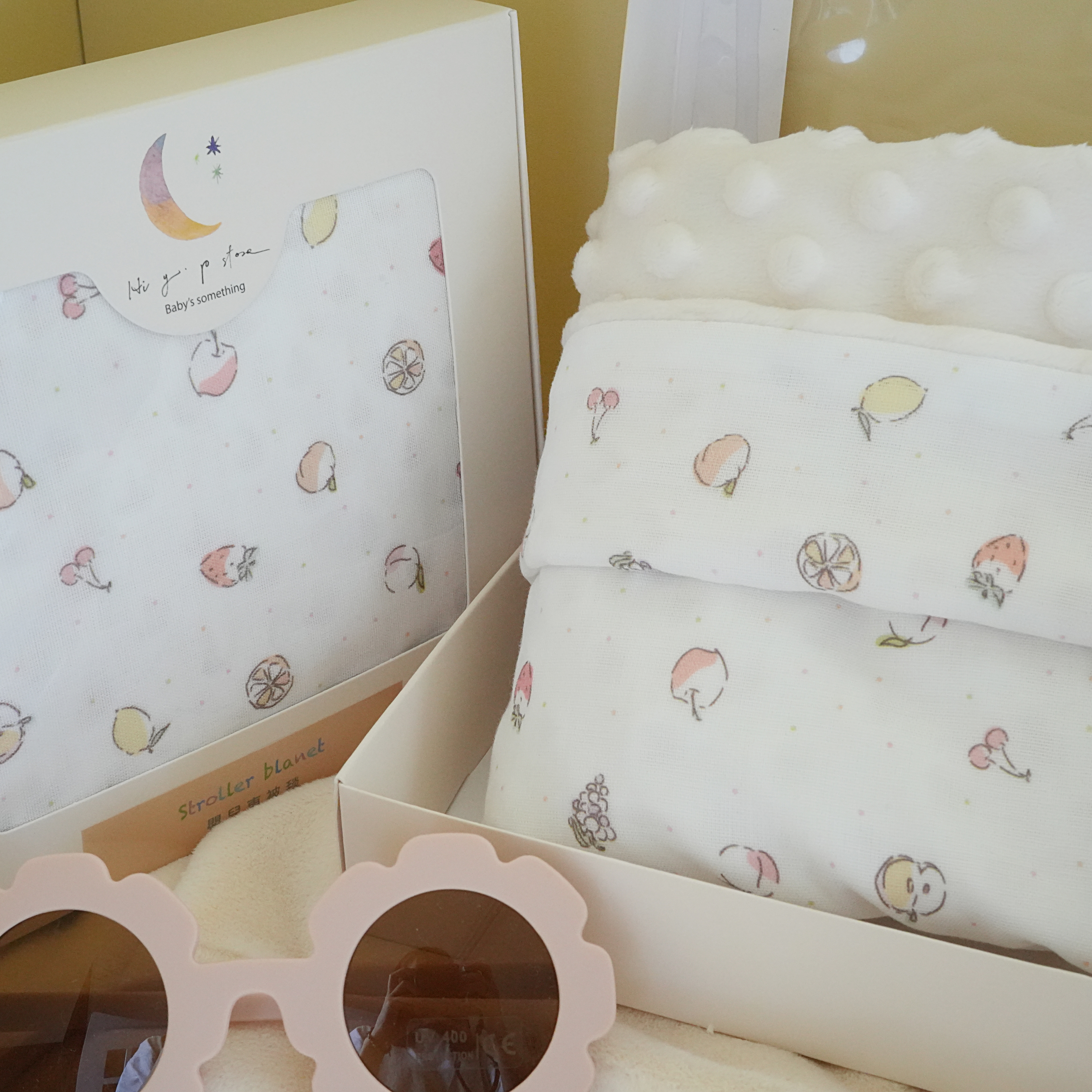 Hi Y.P store-嬰兒車蓋毯-獨家設計款-水果甜心