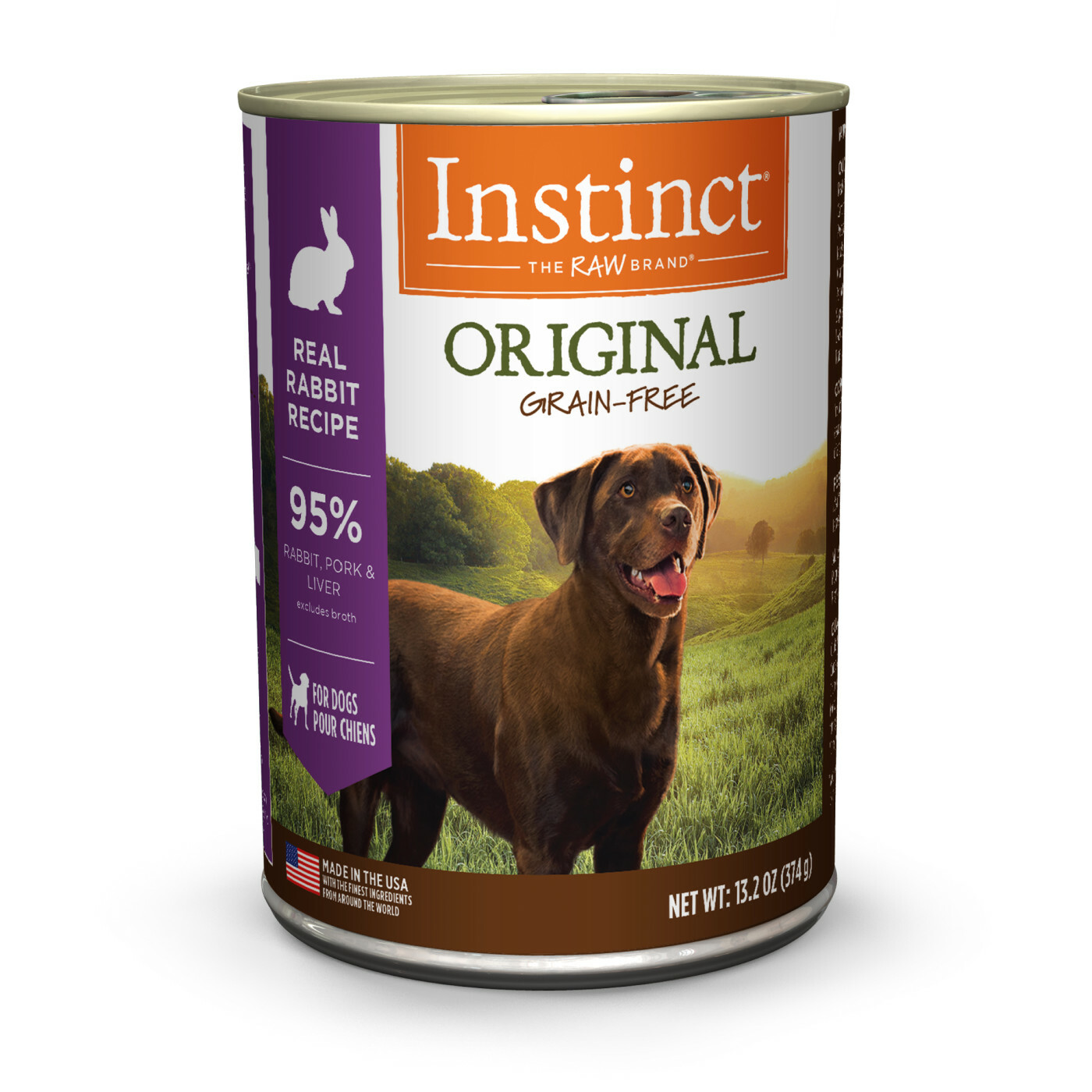 Instinct 全犬無穀物主食罐（兔肉）