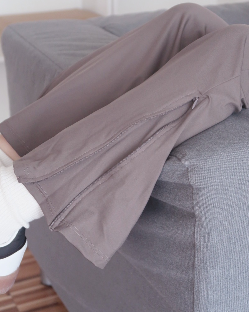 Infinity flare pants 腿超長拉鍊鯊魚喇叭褲 / 灰色