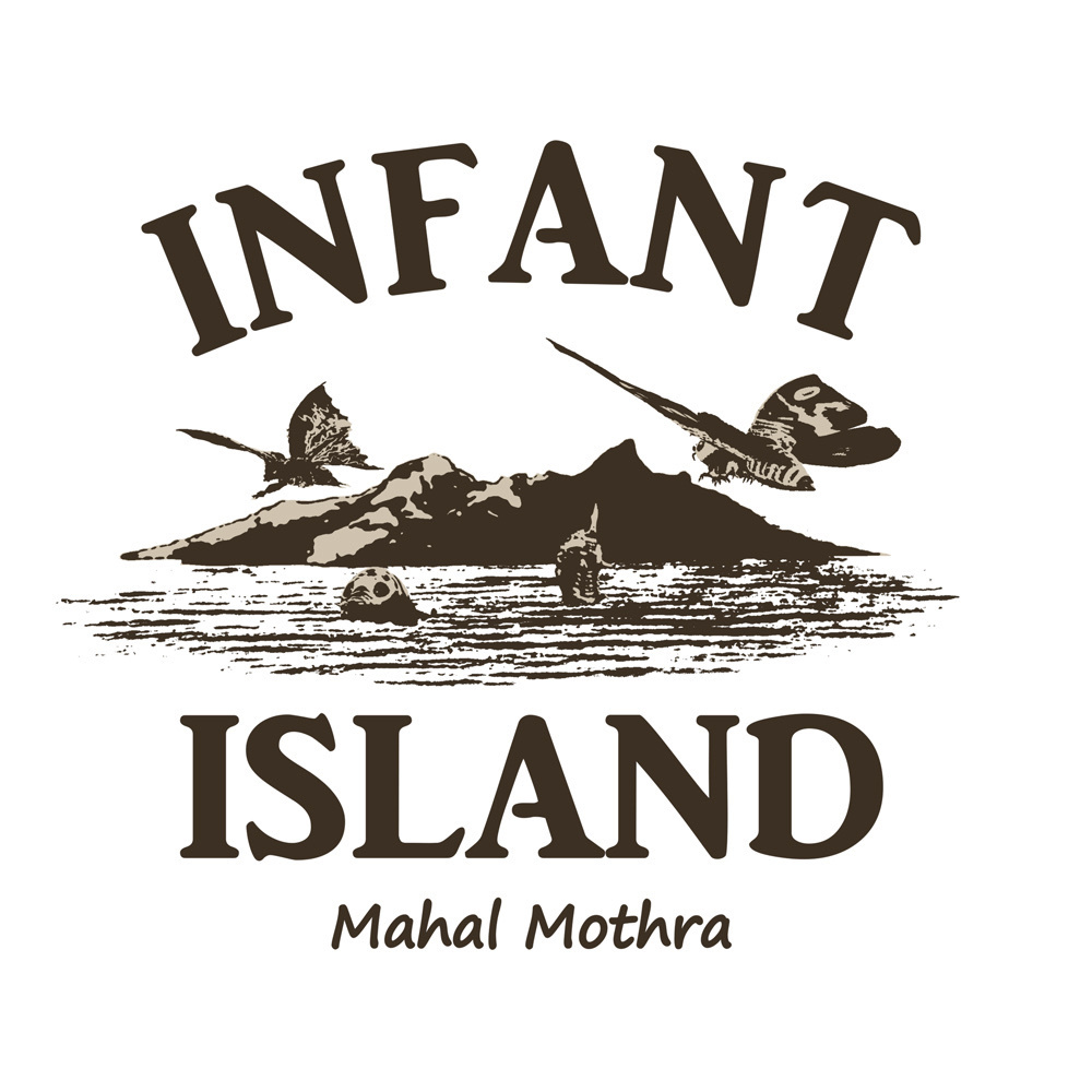 Cospa 0729 ｺﾞｼﾞﾗ ｲﾝﾌｧﾝﾄ島 Tｼｬﾂ/WHITE