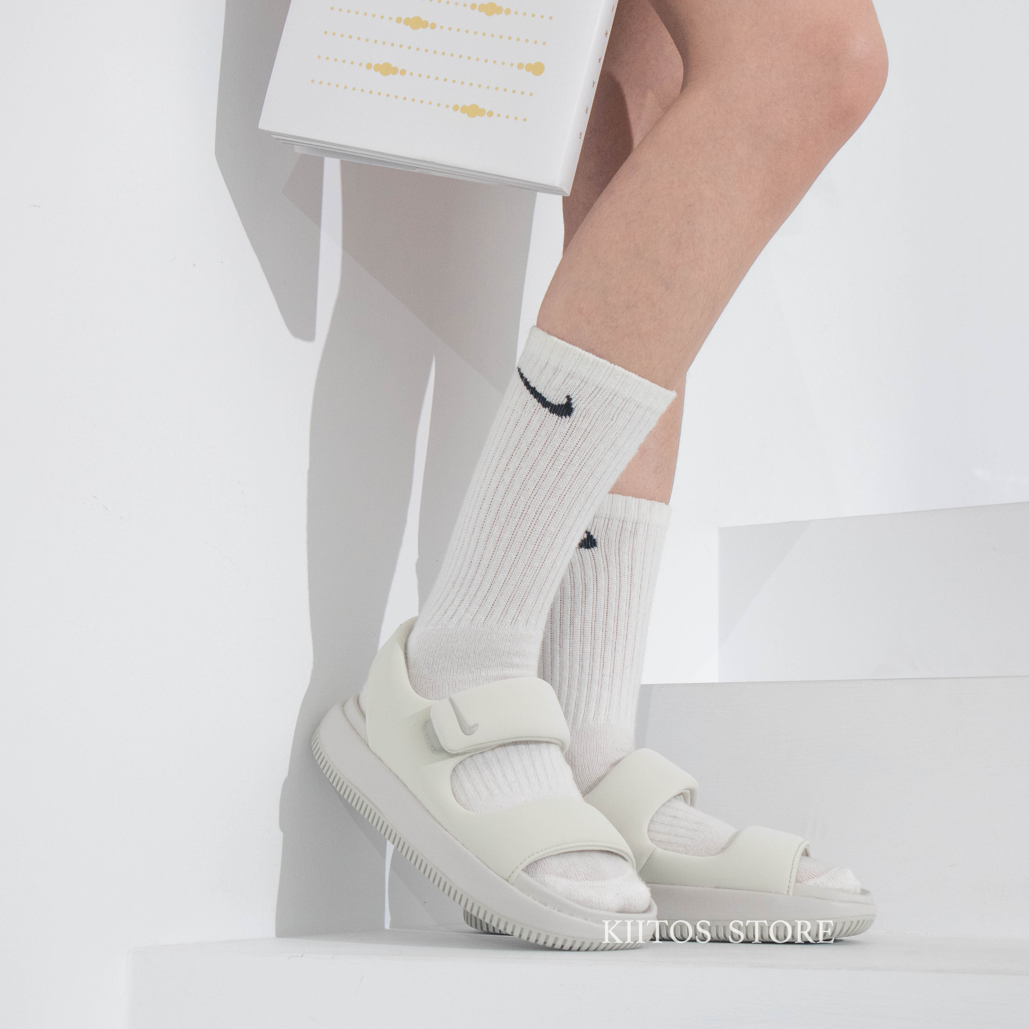 現貨 Nike Calm Sandal "Black"&"Light Bone" 黑 白 厚底 拖鞋 麵包涼鞋  FJ6043-001 FJ6043-002